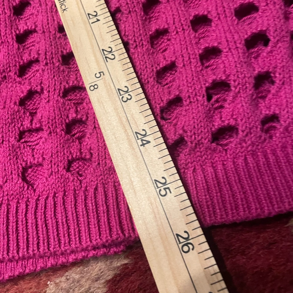 MarlaWynne Fuchsia Open-Knit Sweater - Picture 5 of 5